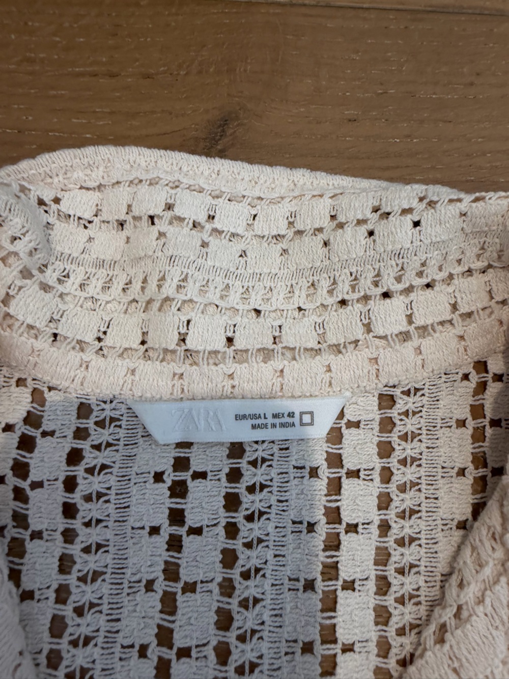 Zara Cream Crochet Top & Shorts Set - L/M - Picture 6 of 9